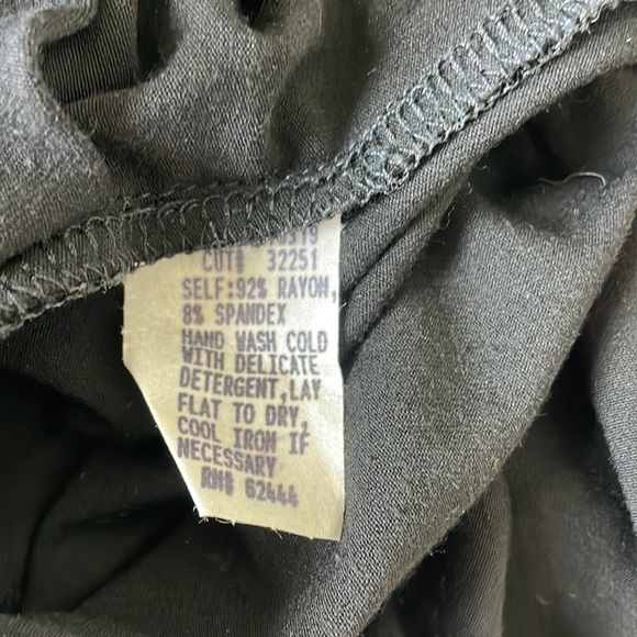 EUC Nicole Miller Square Neckline Jersey Black Dress- XS - Picture 6 of 6